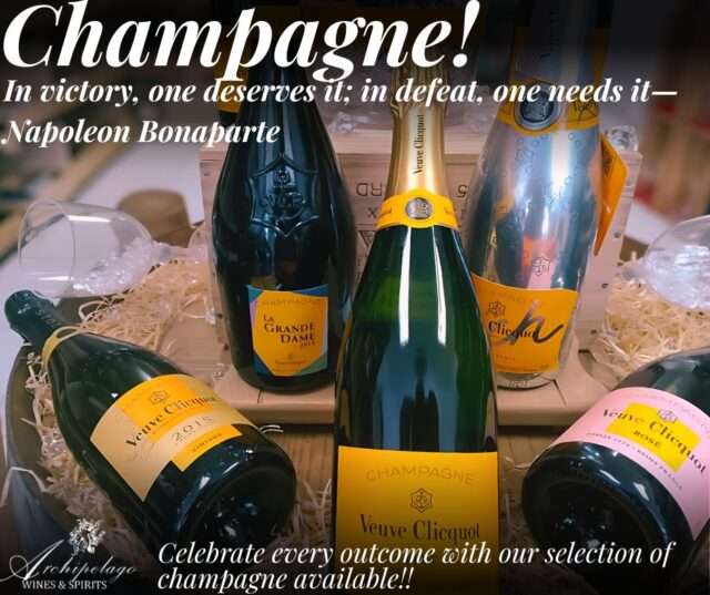 Because every moment deserves a touch of champagne 🥂 Discover our collection — from La Grande Dame to Veuve Clicquot Rosé — crafted to celebrate every occasion!#archipelagowinesandspirits #veuveclicquot #seychelles