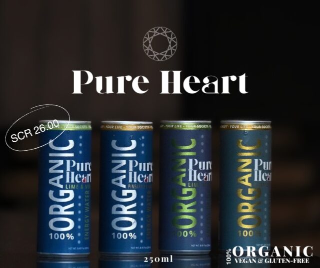 Discover Pure Heart Organic Energy Drink 🌿✨Clean, refreshing and made for those who like their energy a little more naturally.🌱 100% Organic🌱 Vegan & Gluten-Free🥤 250 ml SCR 26.00Available now at Archipelago Wines & Spirits – Eden Island.#pureheart #organicenergydrink #organicliving #vegantreats #seychelles #edenisland #archipelagowinesandspirits